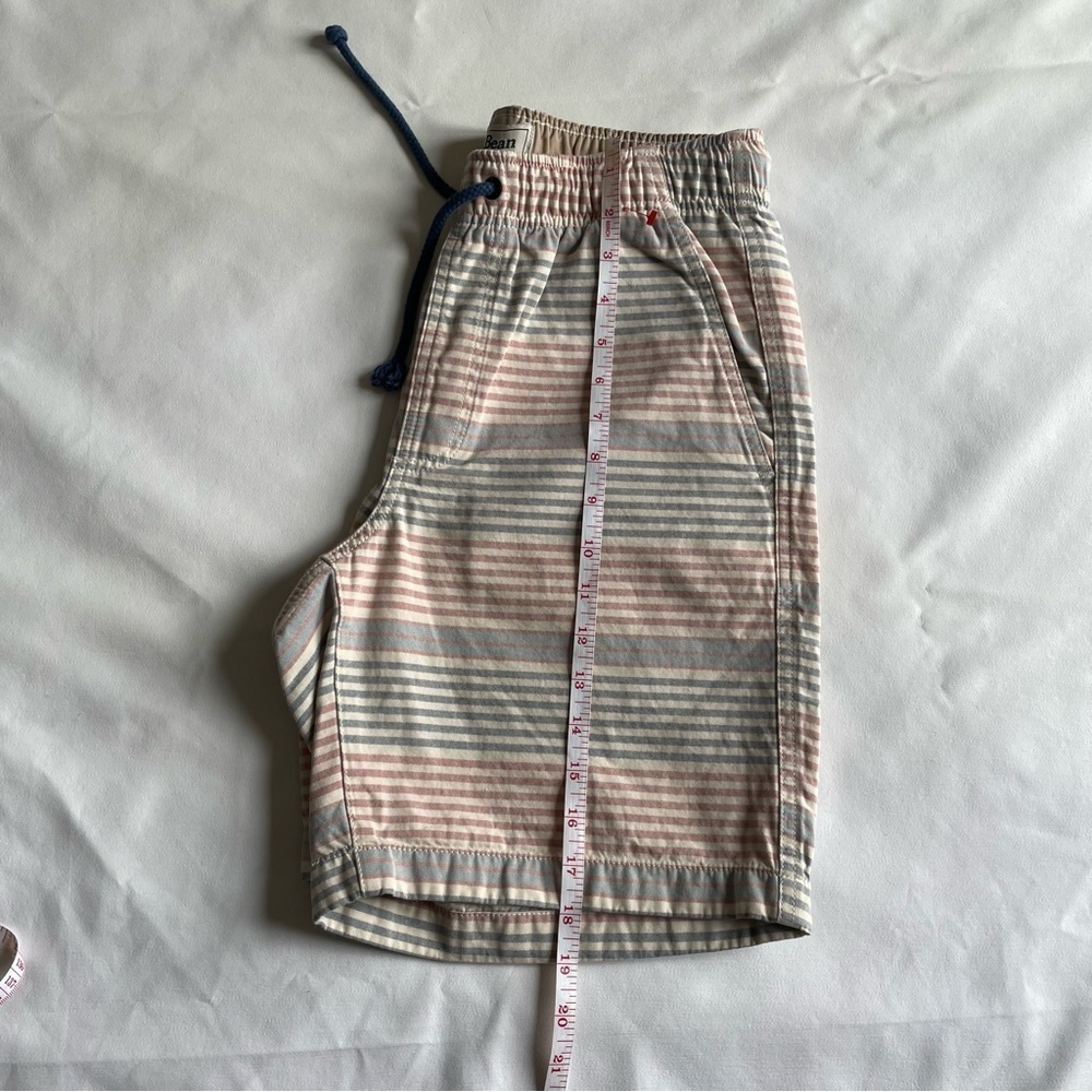 L.L. Bean Organic Cotton Shorts with Pink and Gray Stripes - Picture 7 of 8